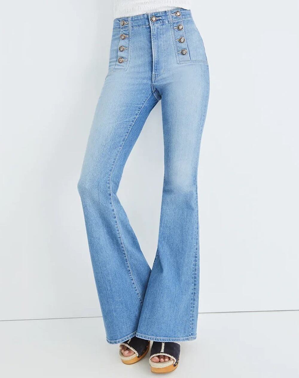 VERONICA BEARD Sheridan High Rise Flare Sailor Jeans Net-A-Porter 29 $400